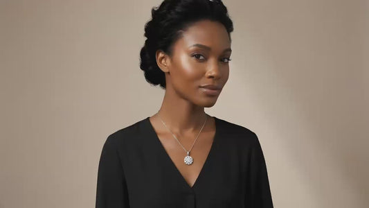 Flower Blooming Diamond Pendant Necklace